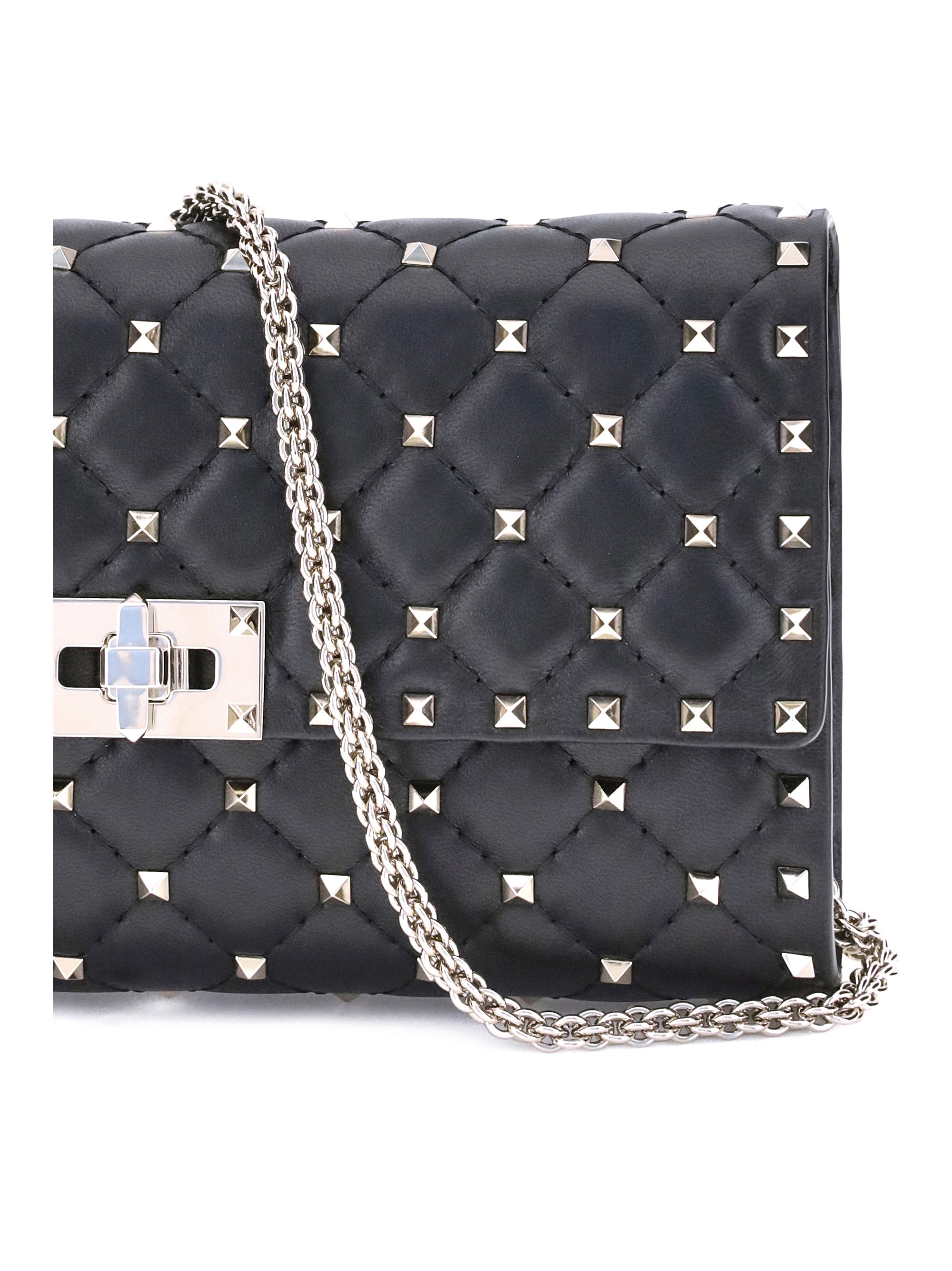 shoulder bag | rockstud spike | nappa/pl