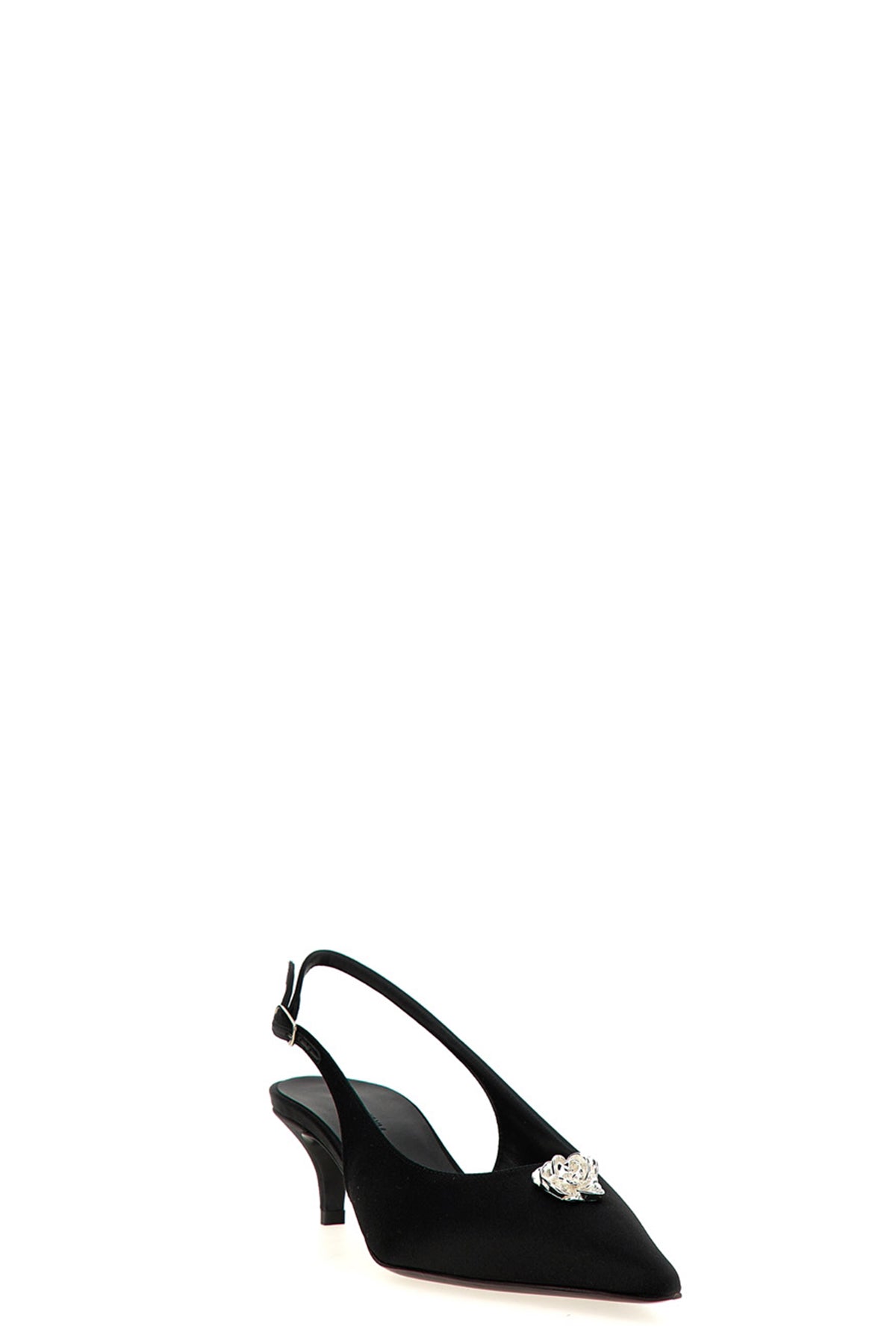 silk satin slingback