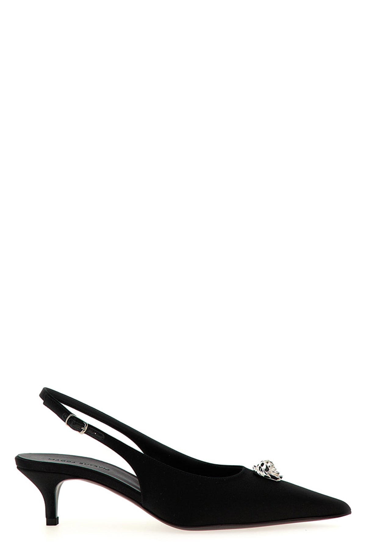 silk satin slingback