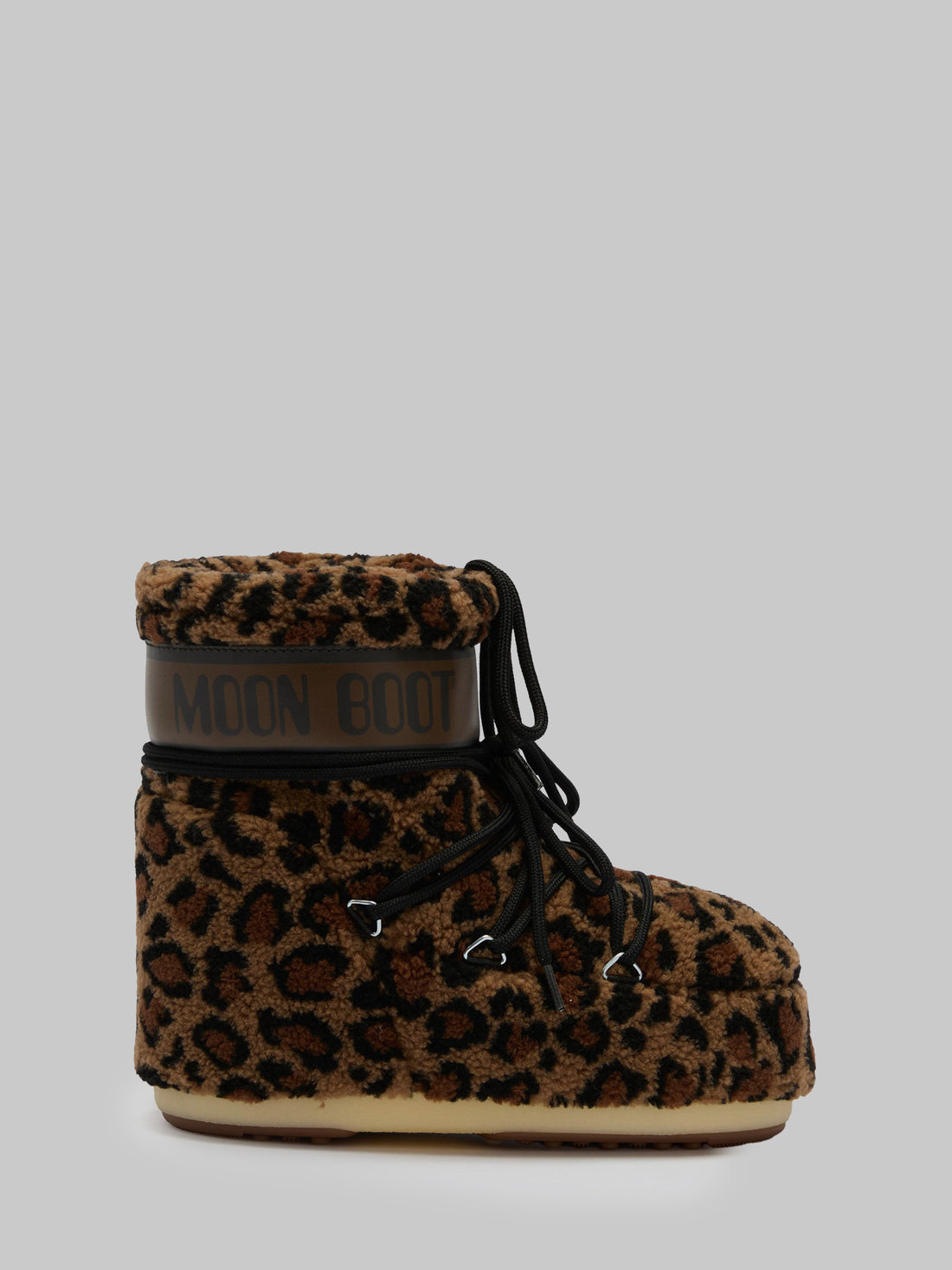 MOON BOOT 36-38 leopard print teddy icon low boots