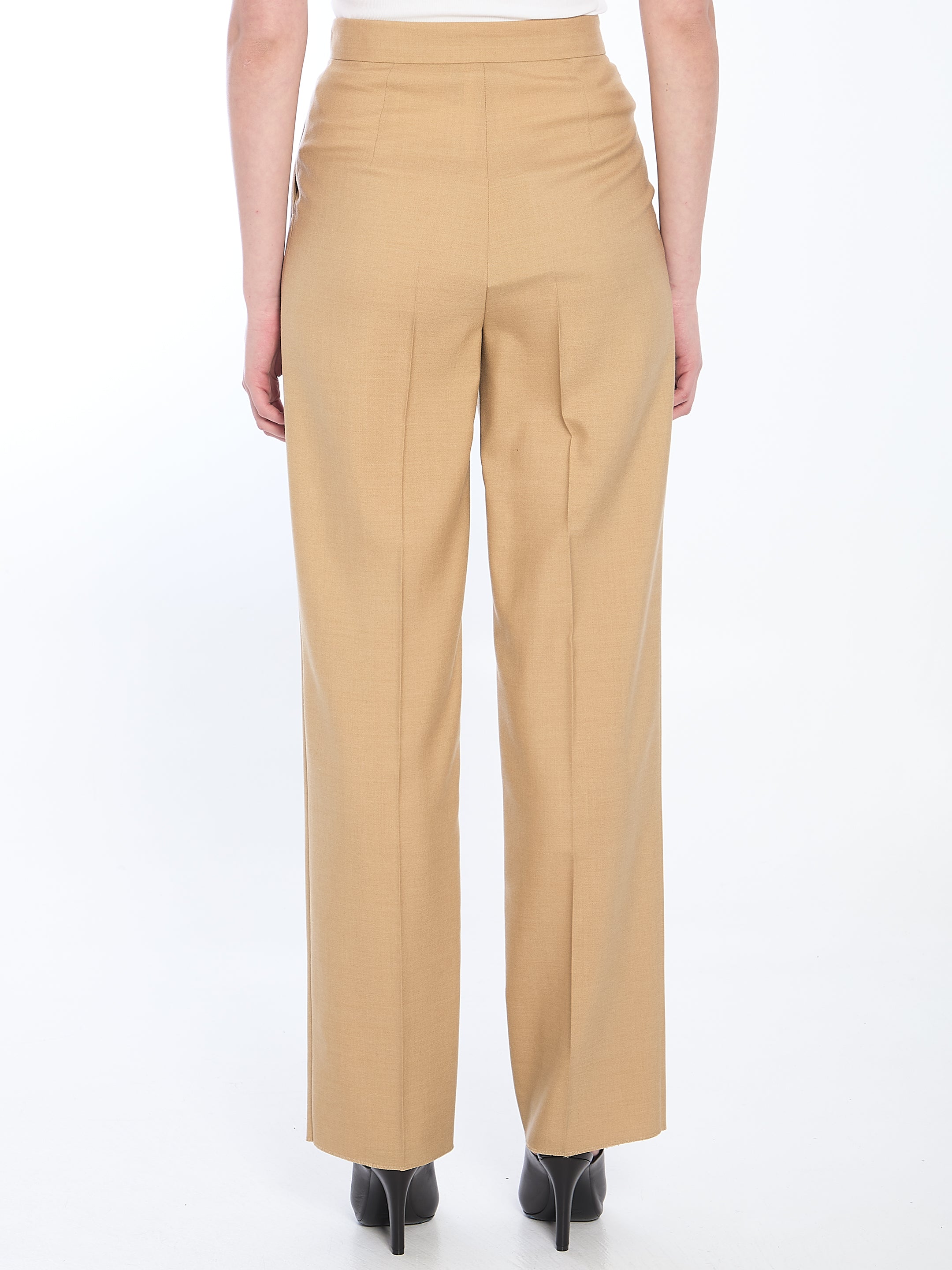 MAX MARA 42 mohair, wool and silk trousers
