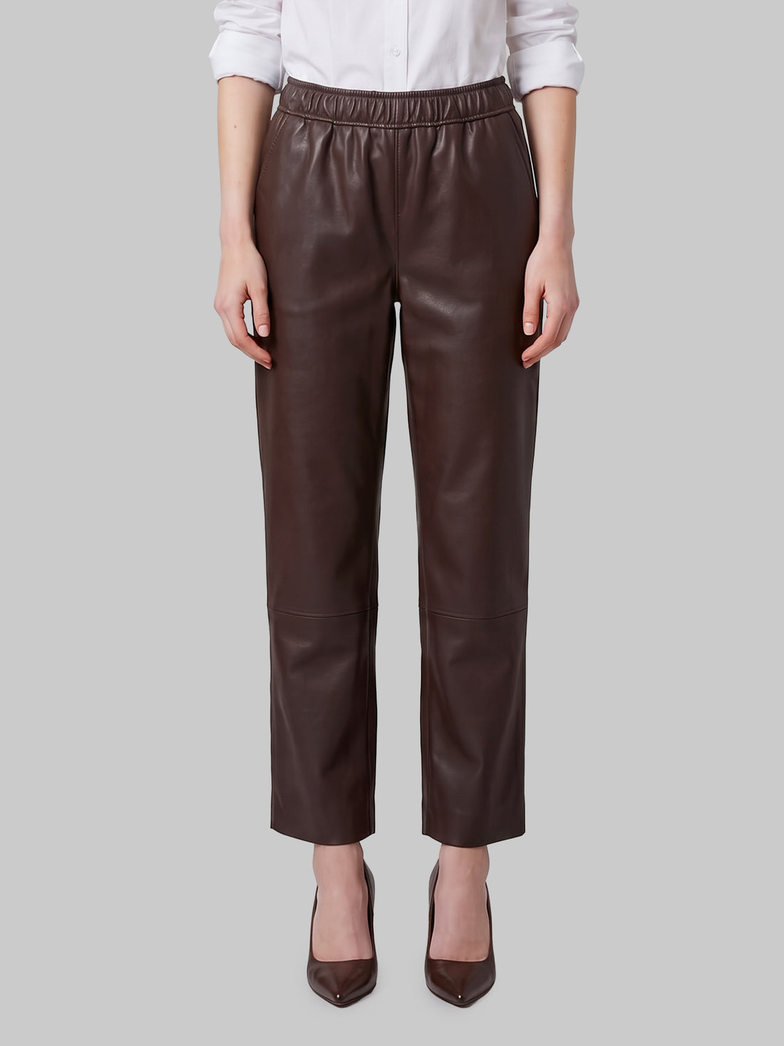 PARIENTE M sarah brown leather pants