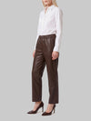 sarah brown leather pants
