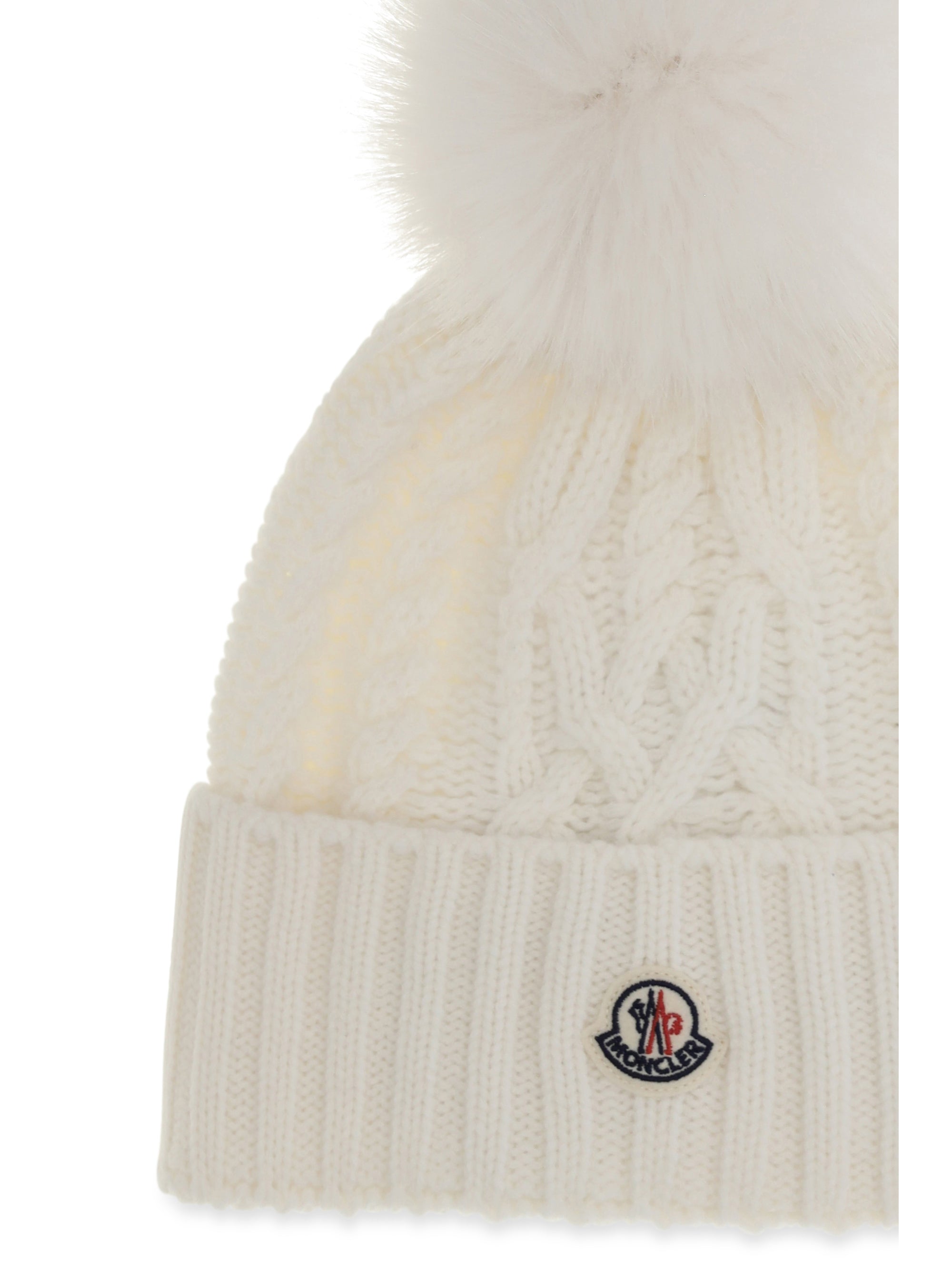 wool and cashmere beanie with pom-pom