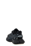 track white mesh and nylon sneakers