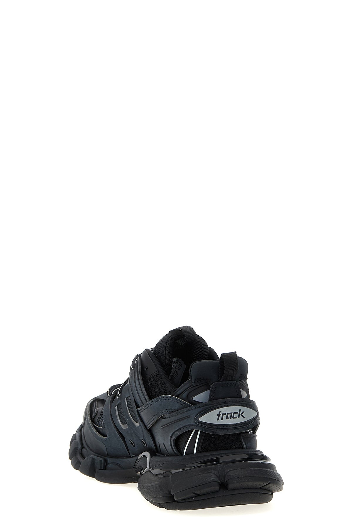 track white mesh and nylon sneakers