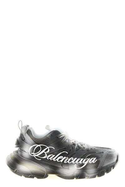 the balenciaga track stencil logo sneakers redefine contemporary footwear thro