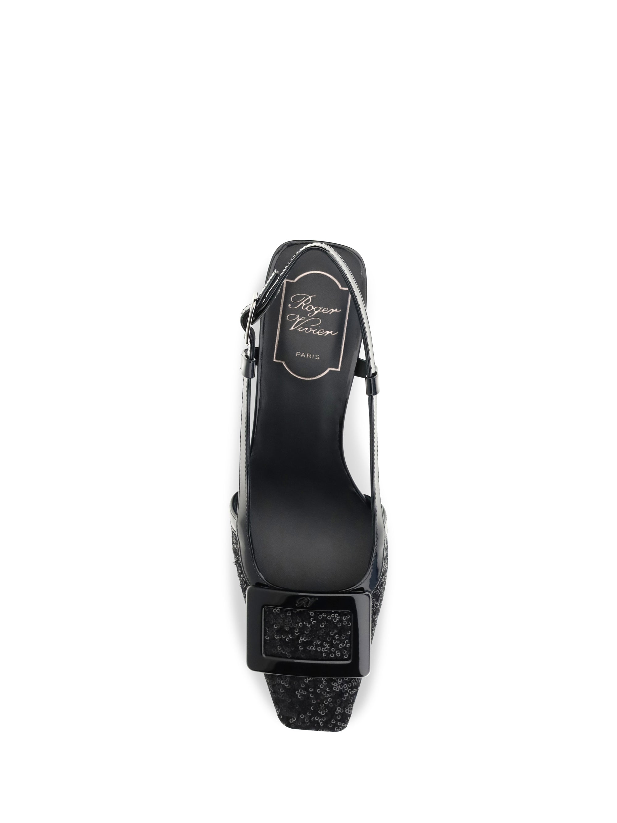 belle vivier shiny-effect slingback pumps