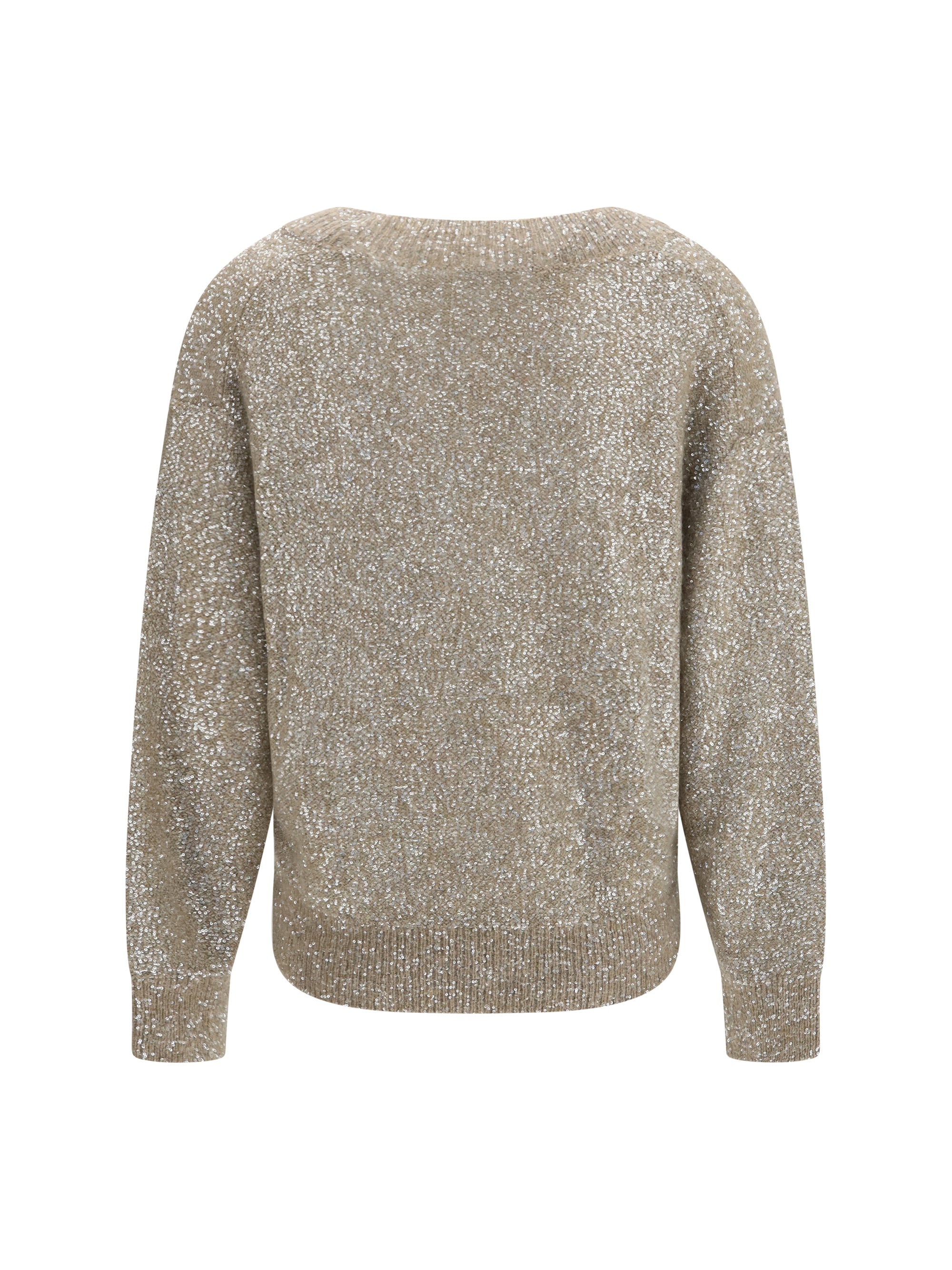 sequined v-neck sweater