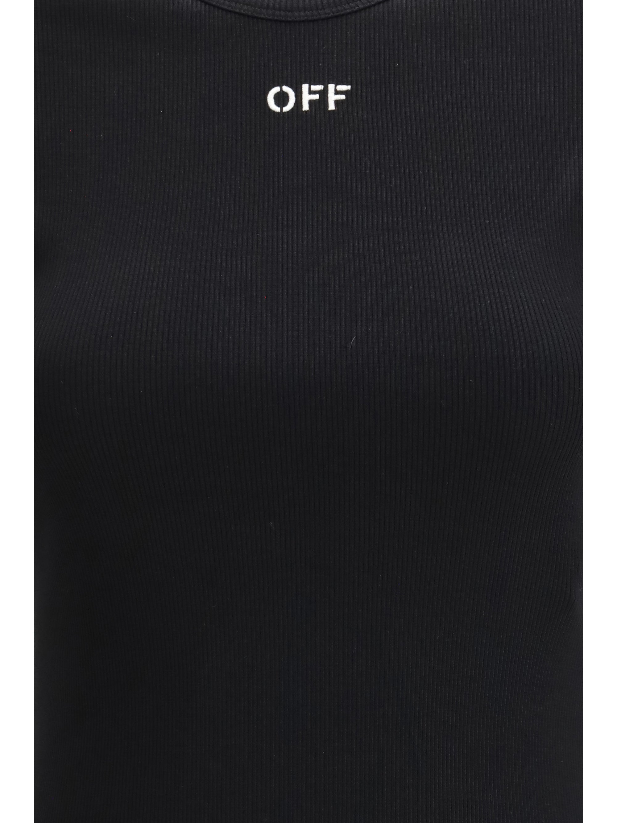 off stamp rib basic t-shirt