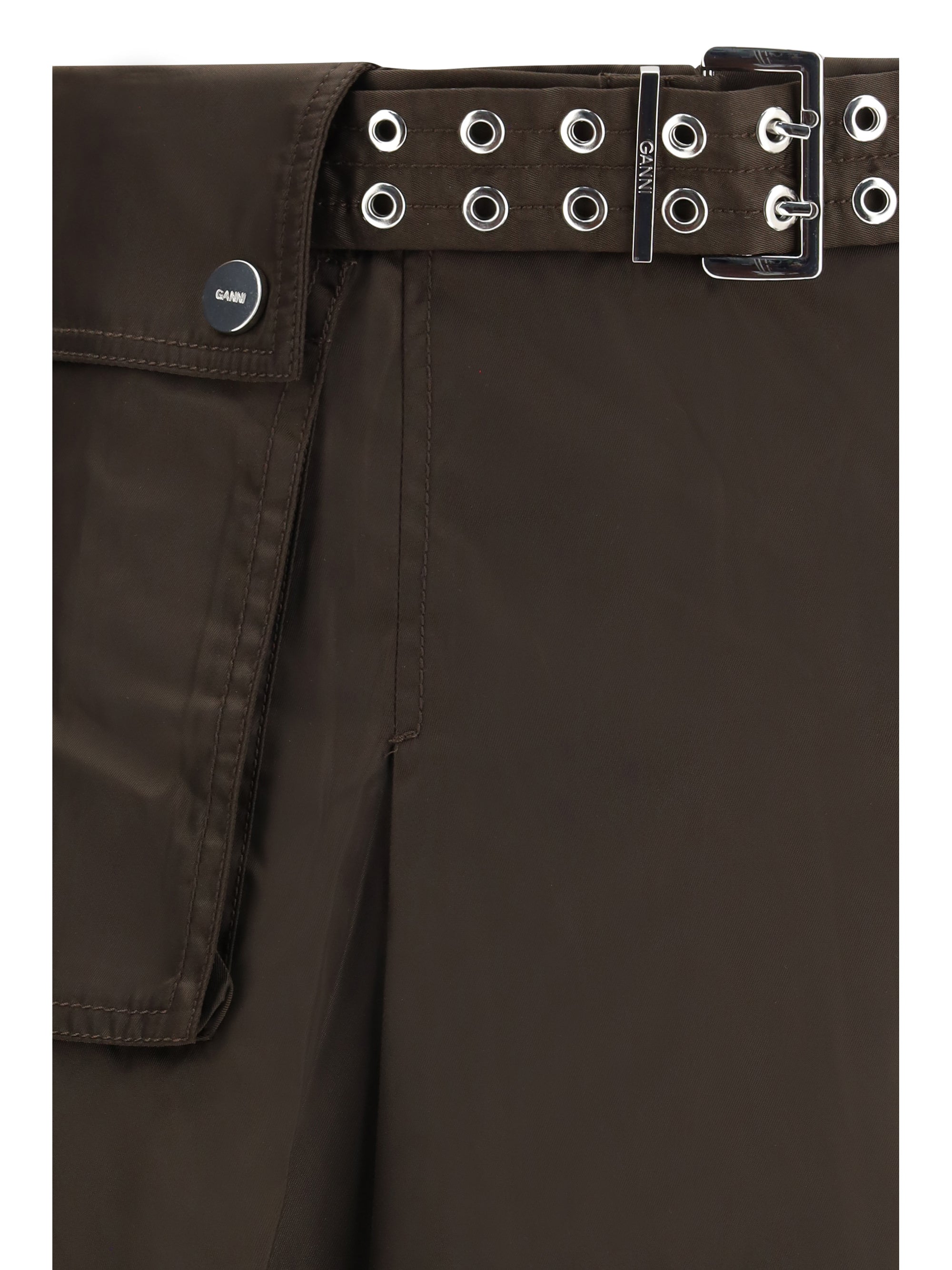duchesse nylon pleated skirt