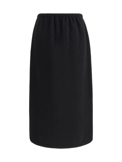 RIER M fleece wrap skirt in pure wool