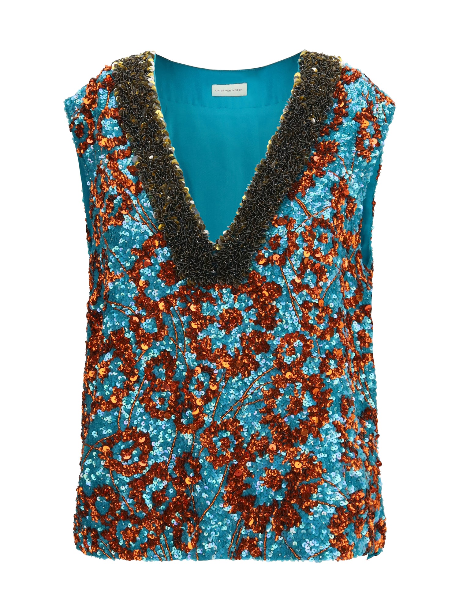 DRIES VAN NOTEN 38 sequined top