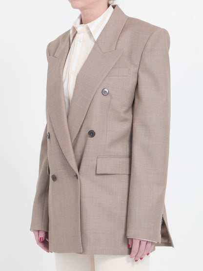 SAINT LAURENT 38 wool double-breasted jacket 