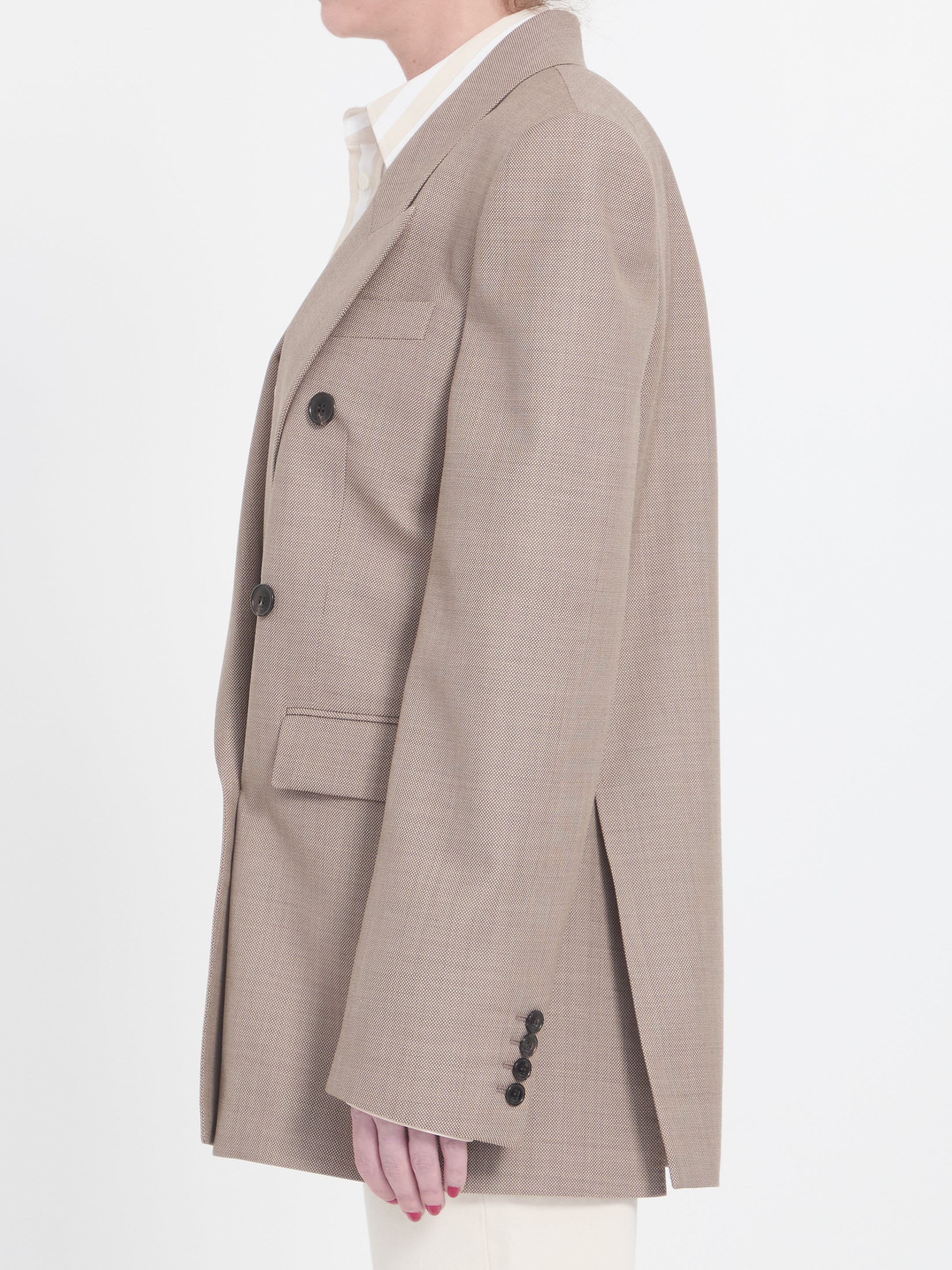 SAINT LAURENT 38 wool double-breasted jacket 