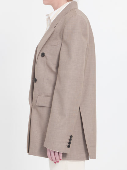 SAINT LAURENT 38 wool double-breasted jacket 