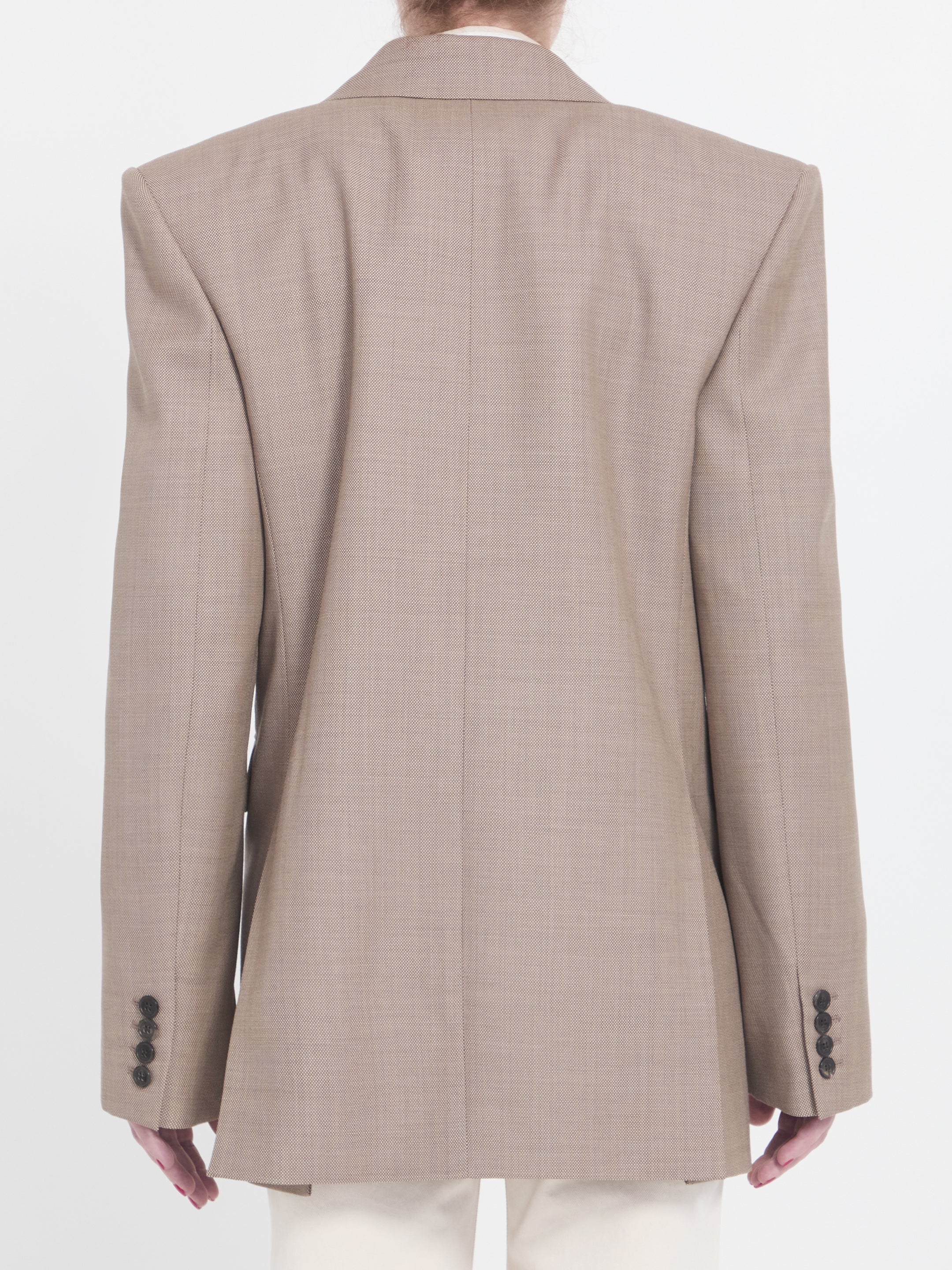 SAINT LAURENT 38 wool double-breasted jacket 