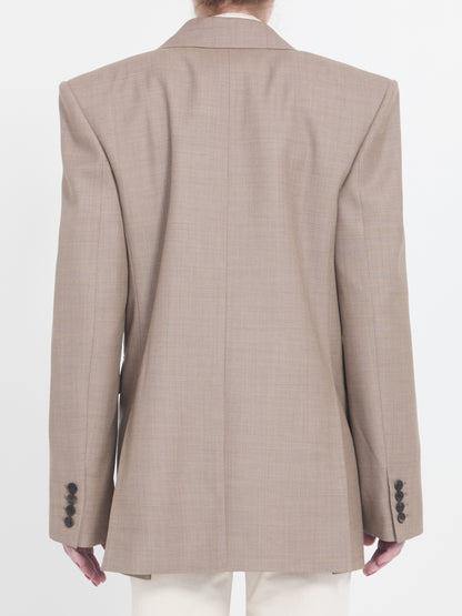 SAINT LAURENT 38 wool double-breasted jacket 