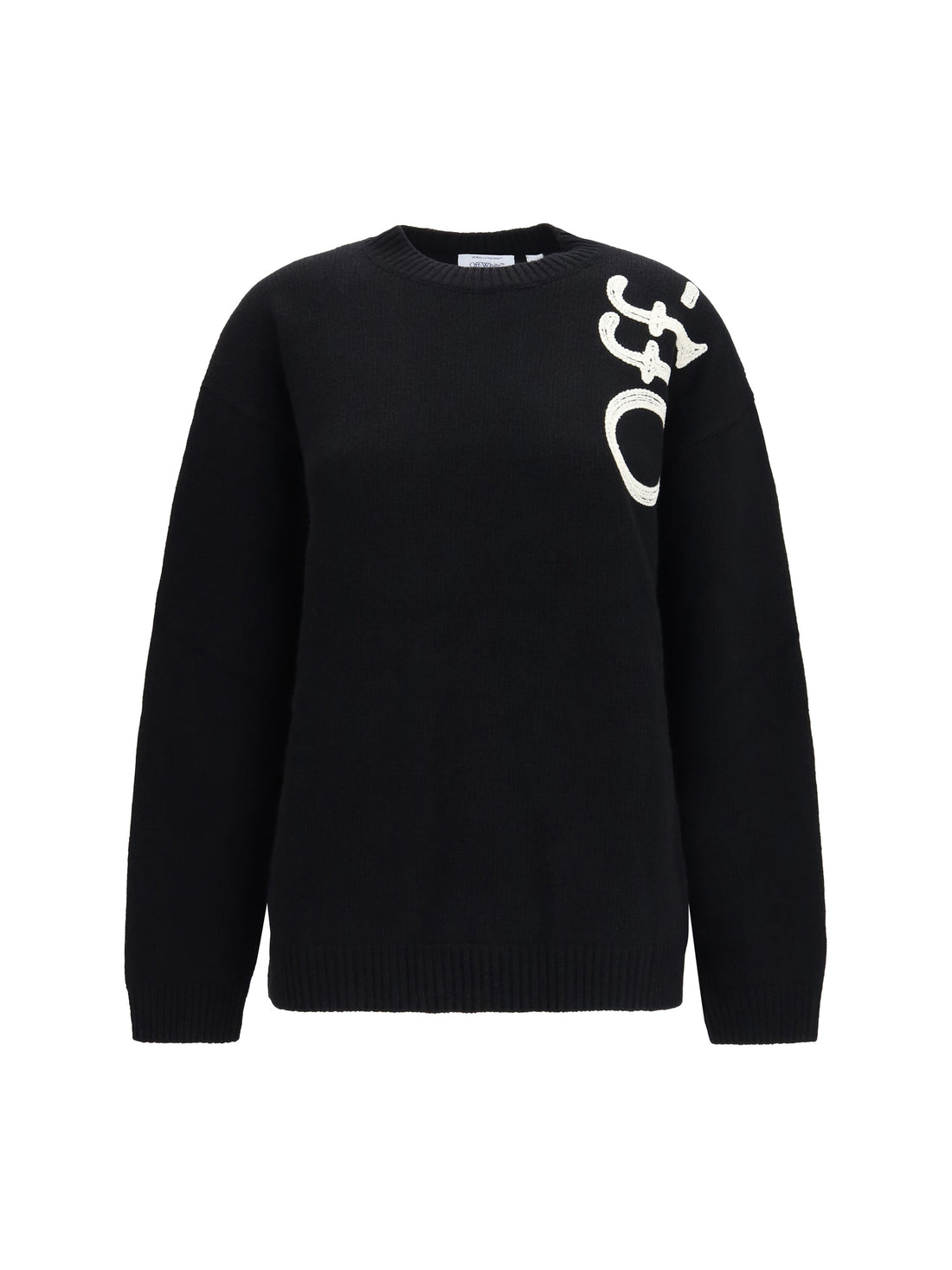 OFF-WHITE M vertical bookish crewneck sweater