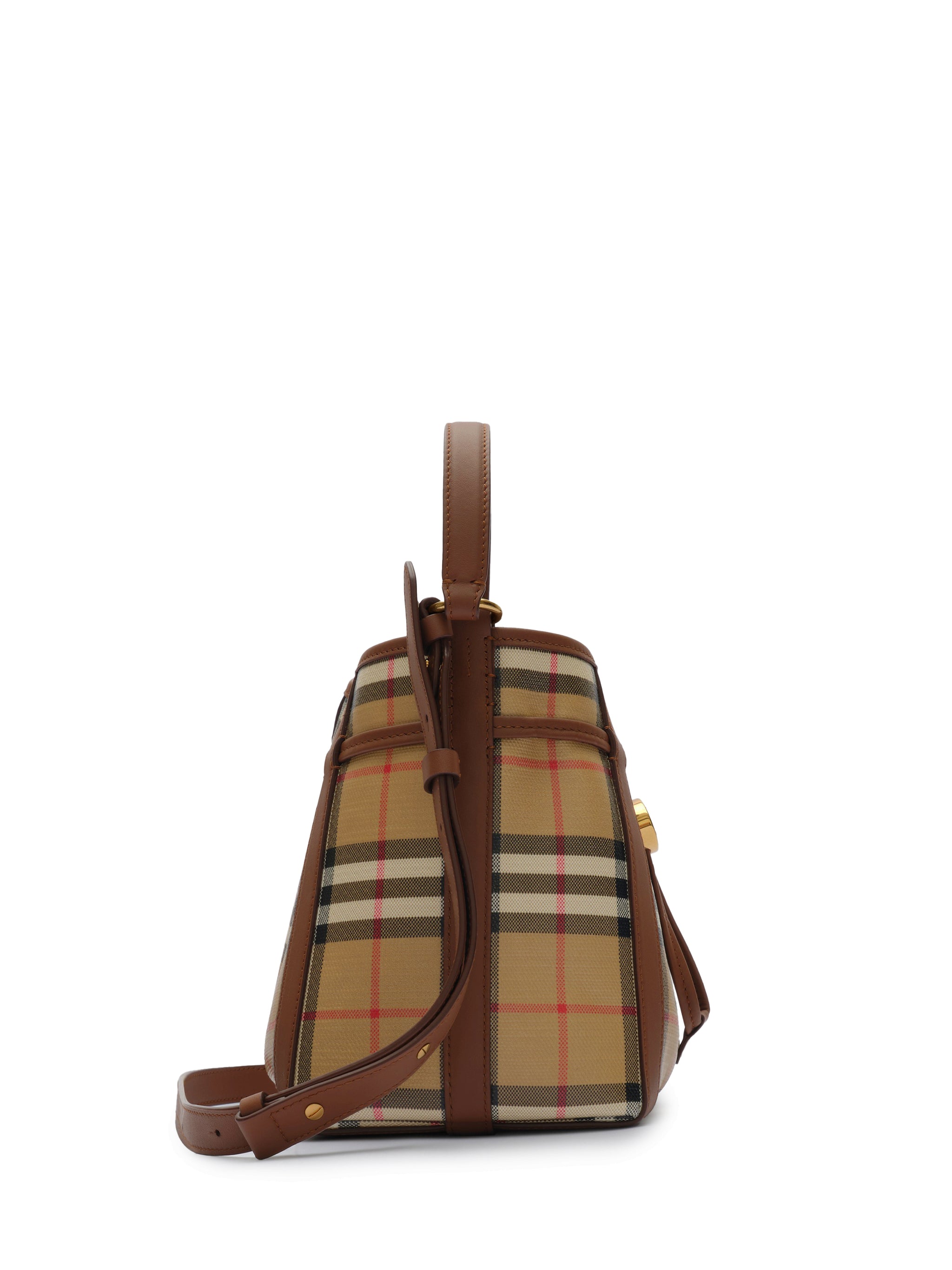 mini check bucket bag