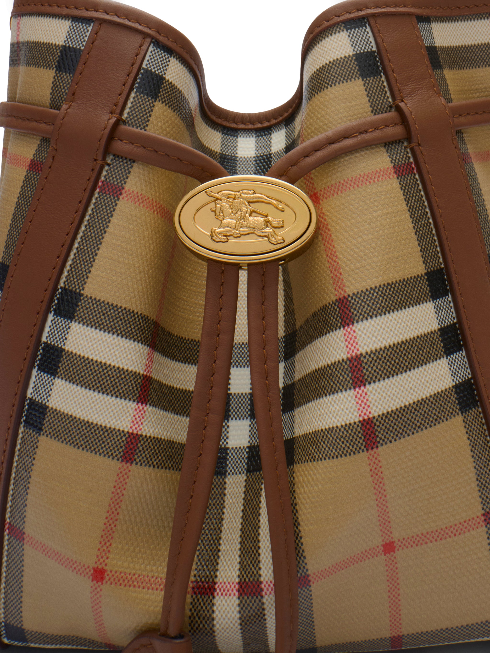 mini check bucket bag