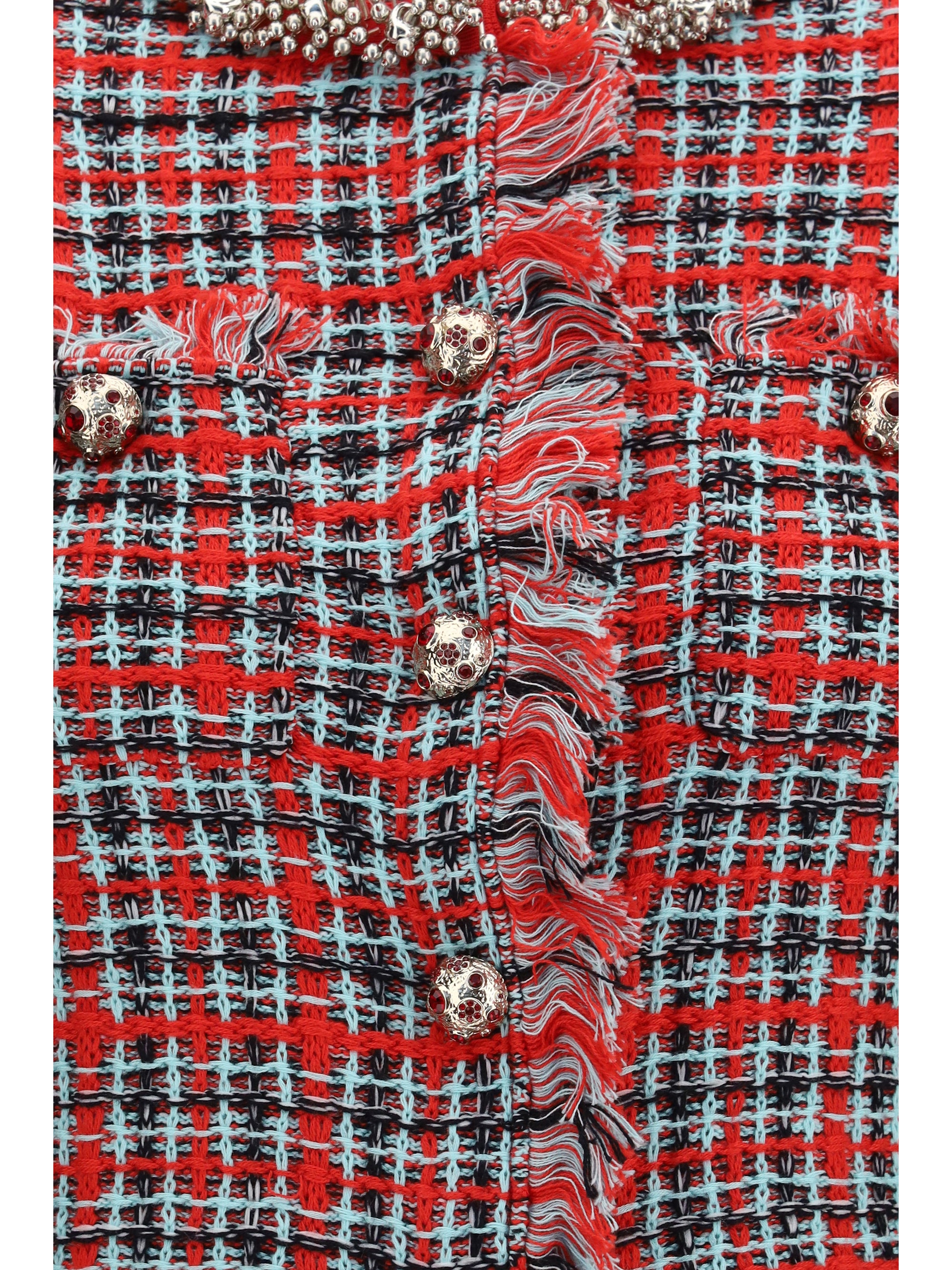 cotton and wool blend bouclé jacket