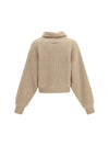 ribbed wool cropped cardigan