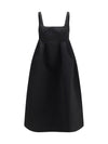 duchesse satin midi dress with corset