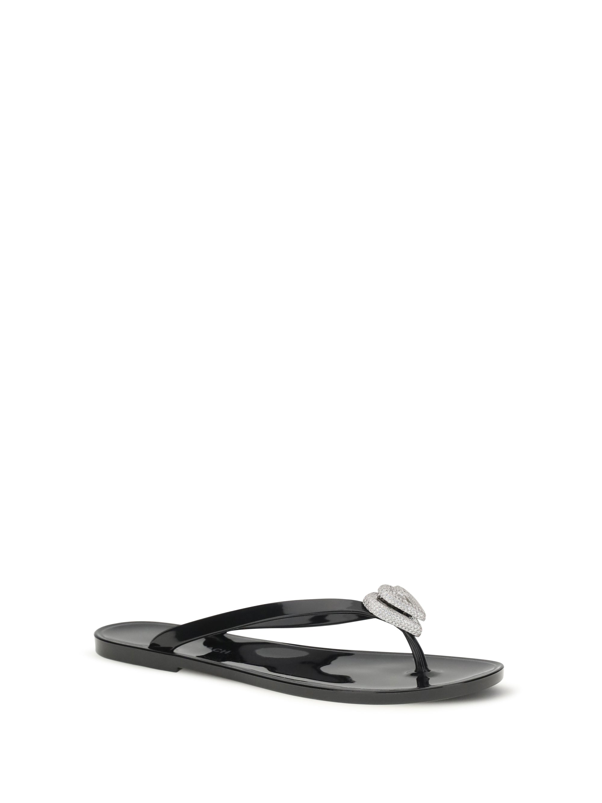 double heart thong sandals