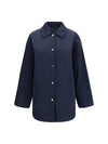 reversible padded jacket in radzmir and water repellent canvas