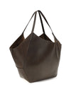 leather shopping bag with monili detail