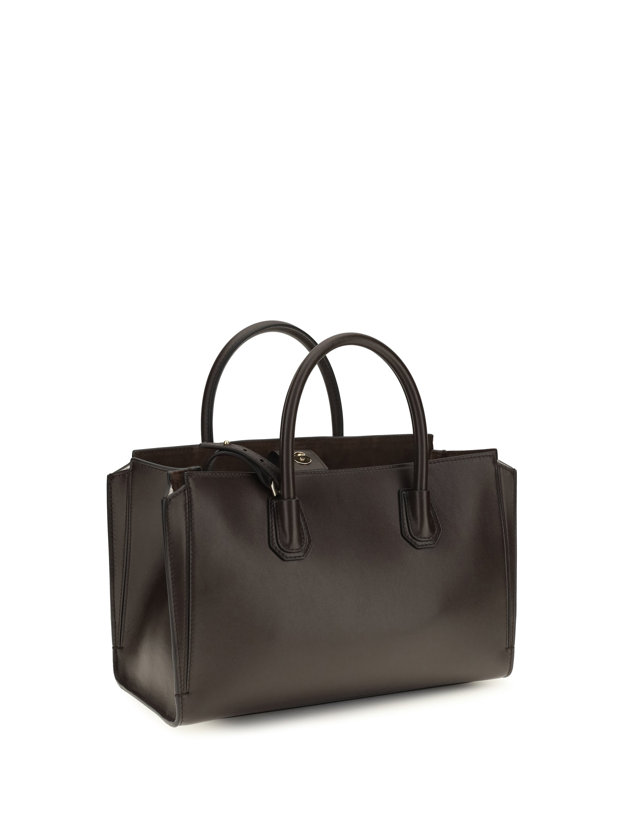 small antigona catchall glossy grained leather handbag