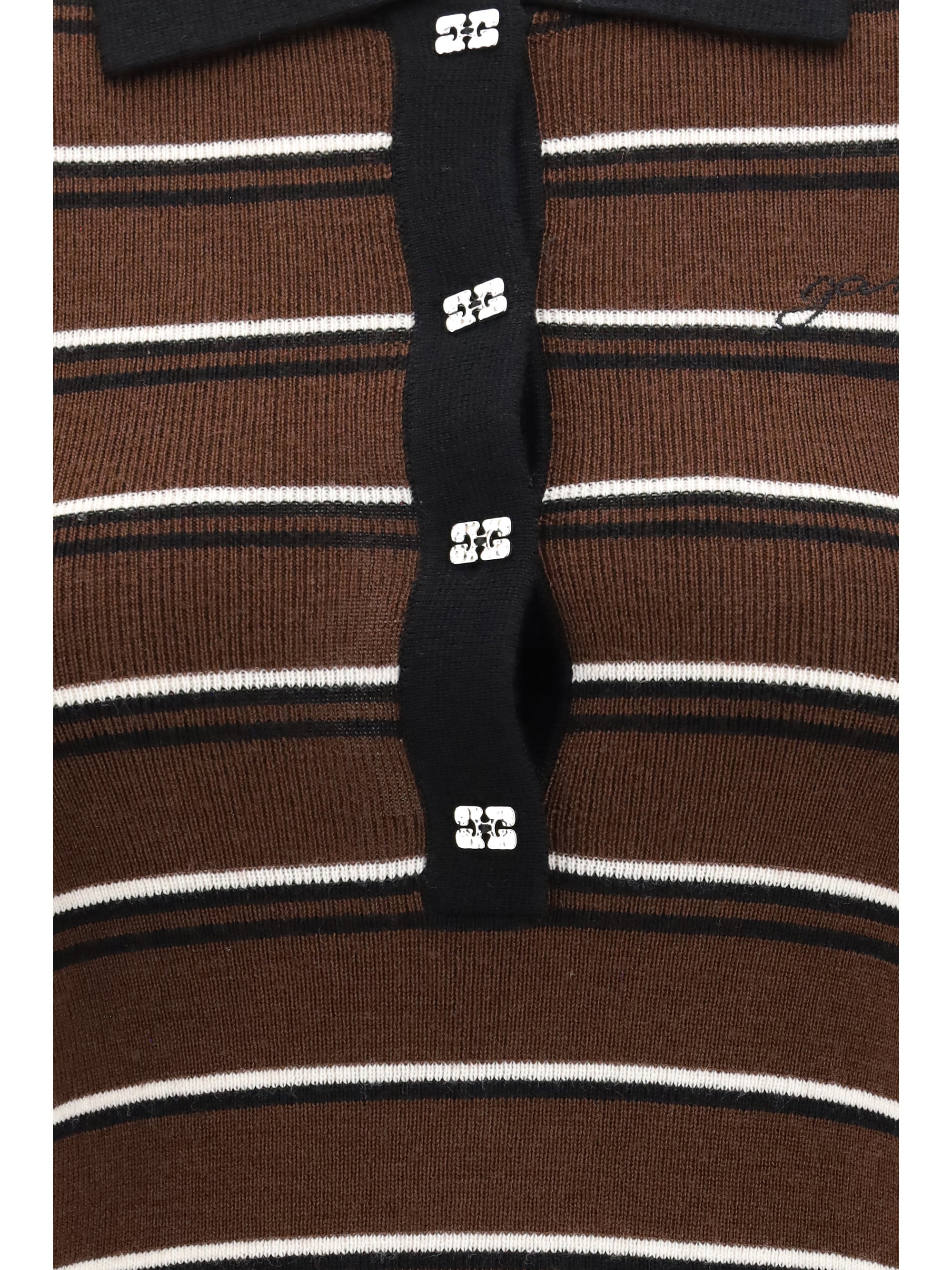 striped wool polo dress