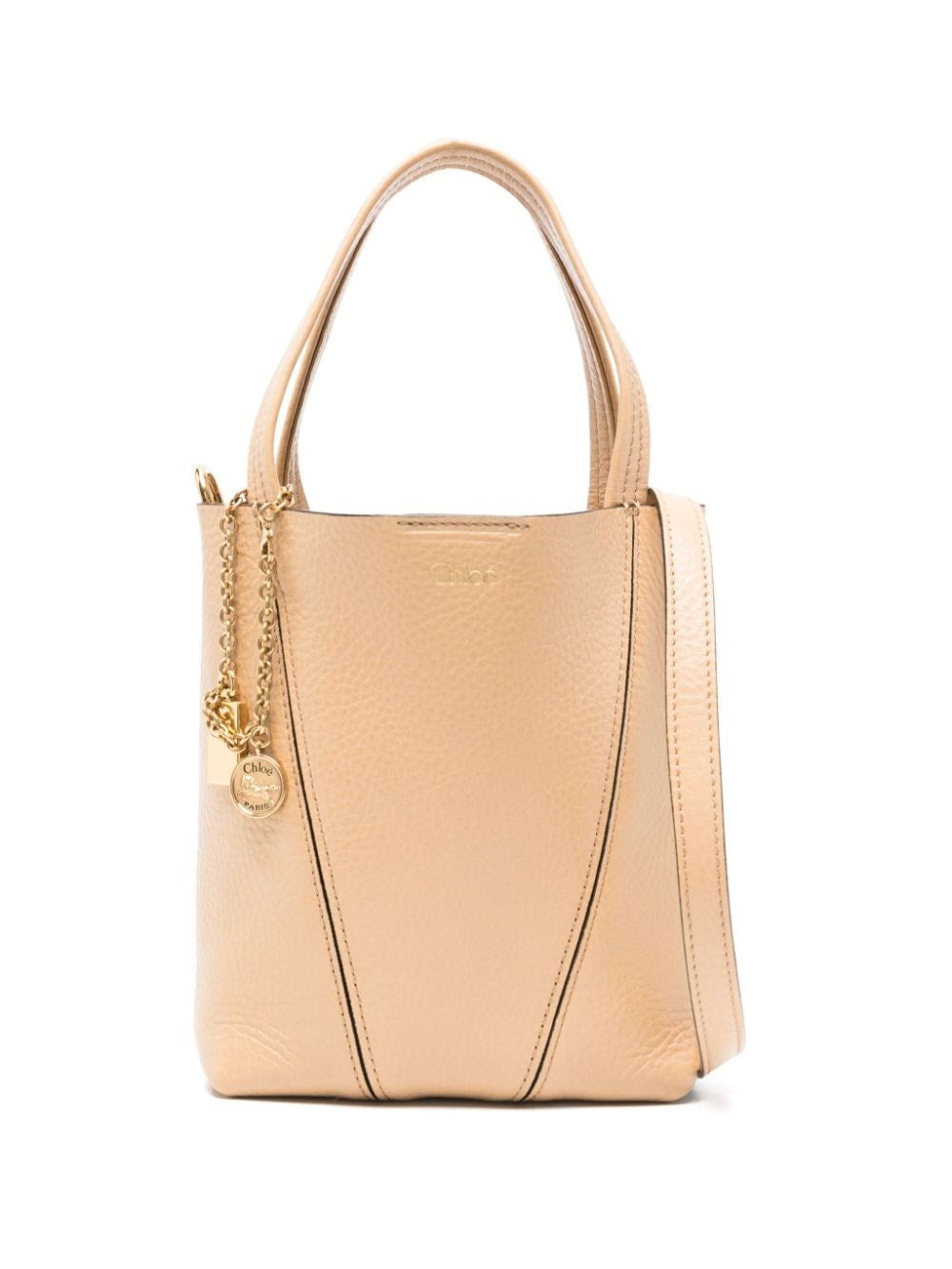 Chloé Small Chloé Spin Tote Bag In Grained Leather