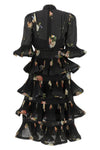 the zimmermann pleated sleeved midi dress defines a new concept of sartorial rom