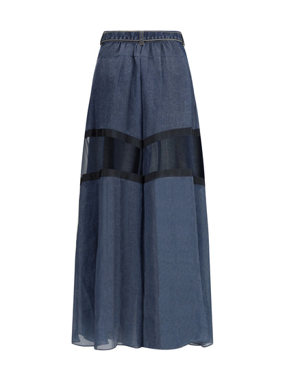 SACAI 1 denim pants with liner back