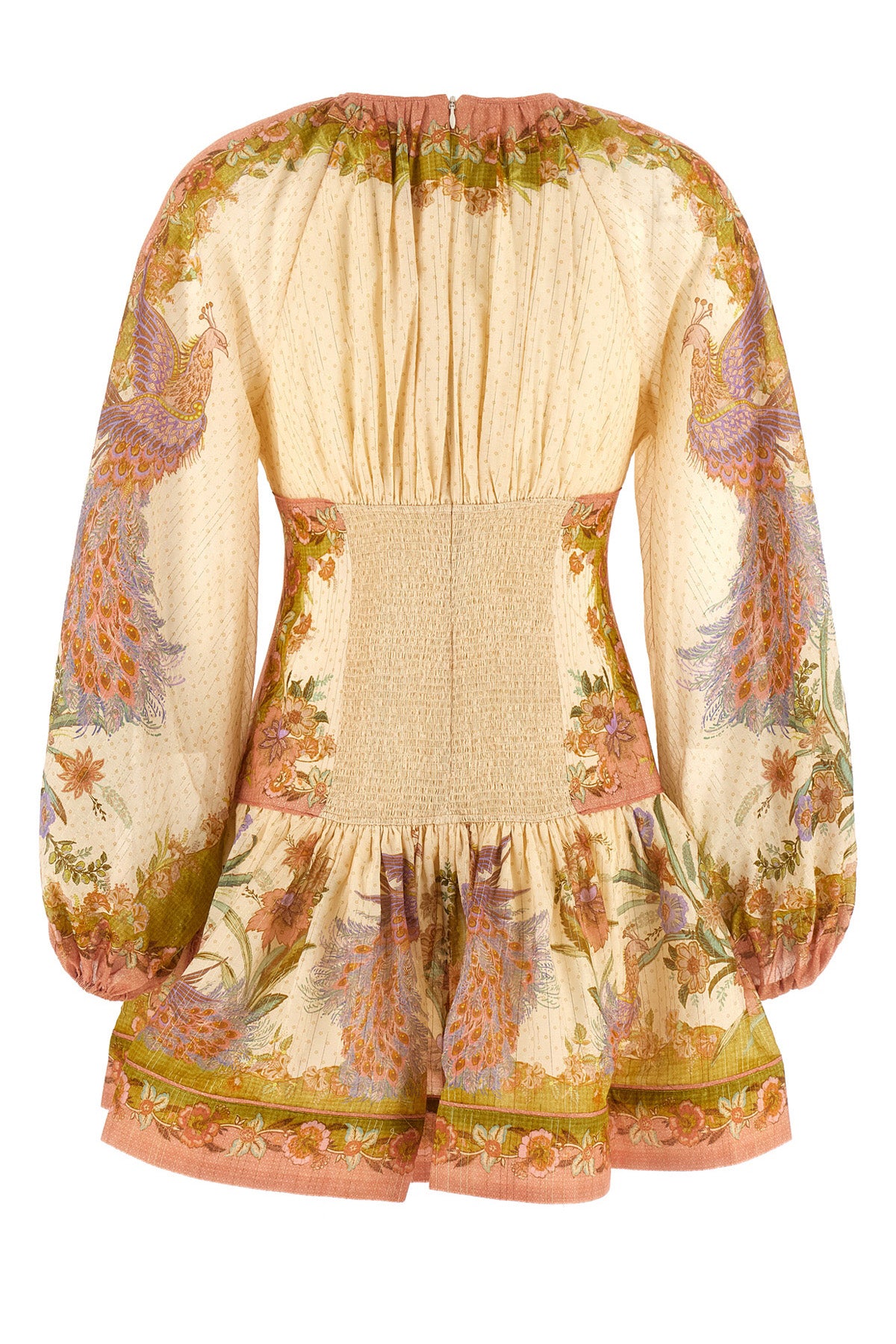 indra floral scarf chartreuse patterned cotton blend dress
