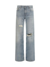 star marfa straight-leg jeans with a distressed finish