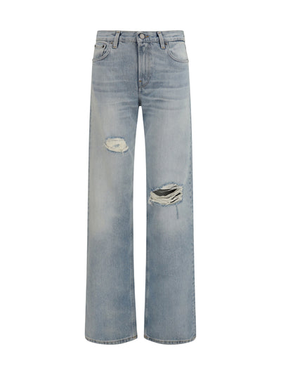 star marfa straight-leg jeans with a distressed finish