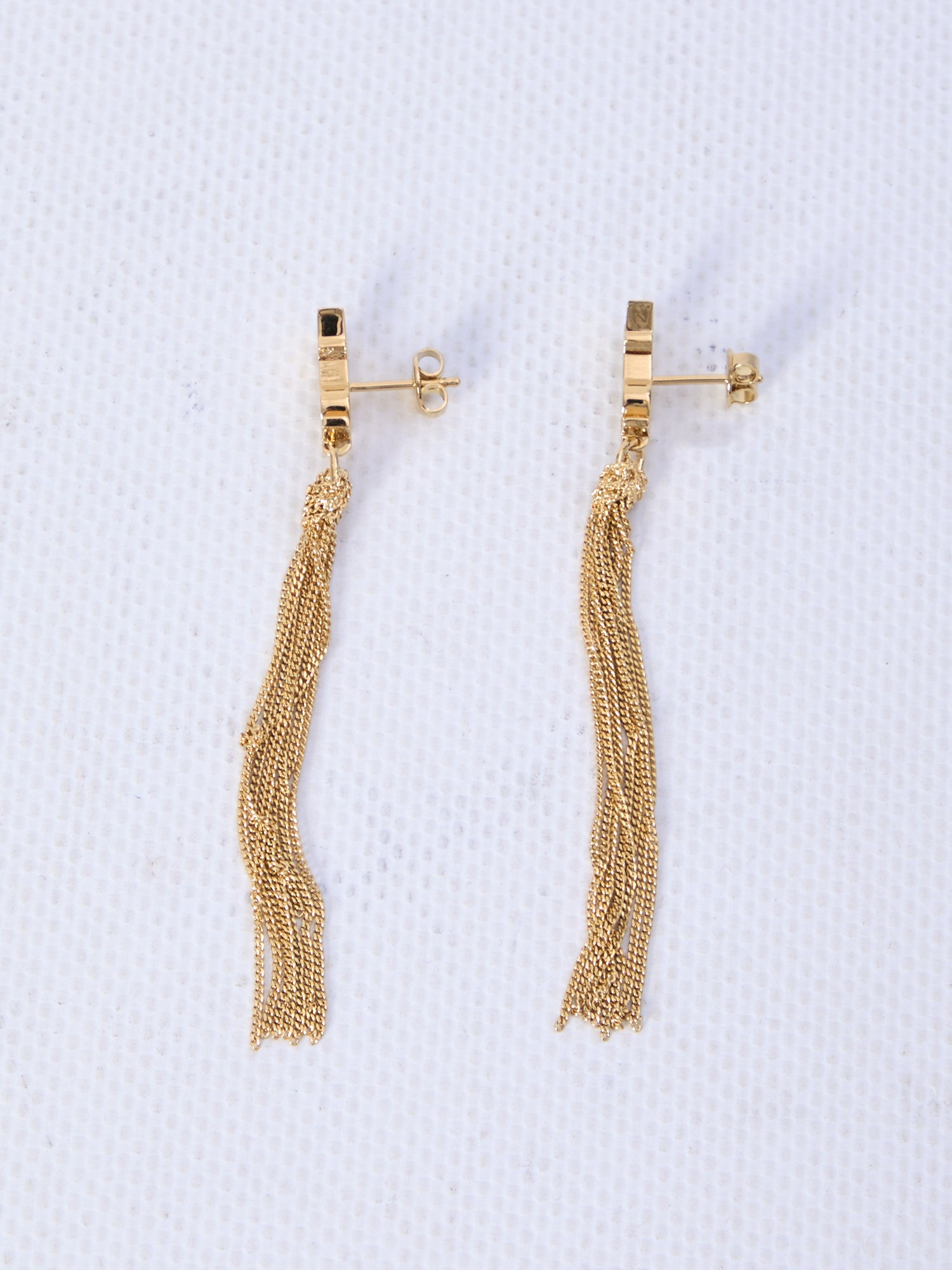 SAINT LAURENT OS cassandre tassel earrings