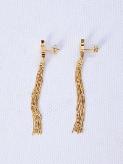 SAINT LAURENT OS cassandre tassel earrings