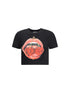 FIORUCCI M cherry mouth graphic crop t-shirt