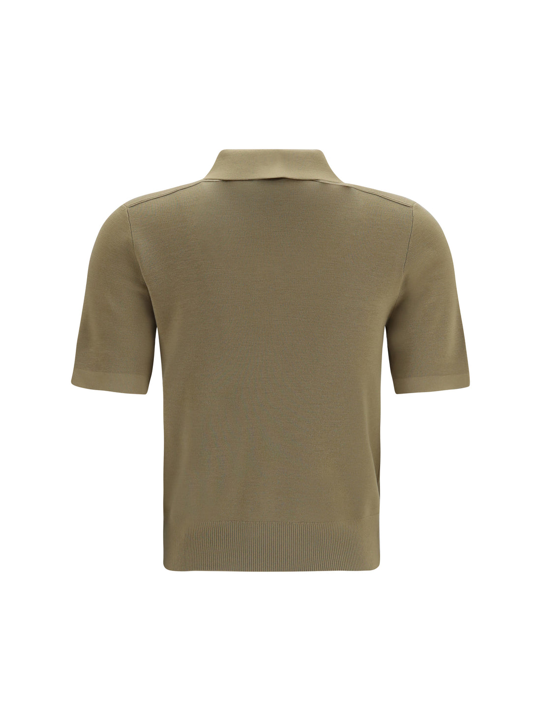 BURBERRY L knit polo with check trim