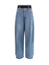 ALAIA S elastic waist jeans