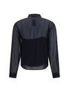 stretch silk chiffon shirt