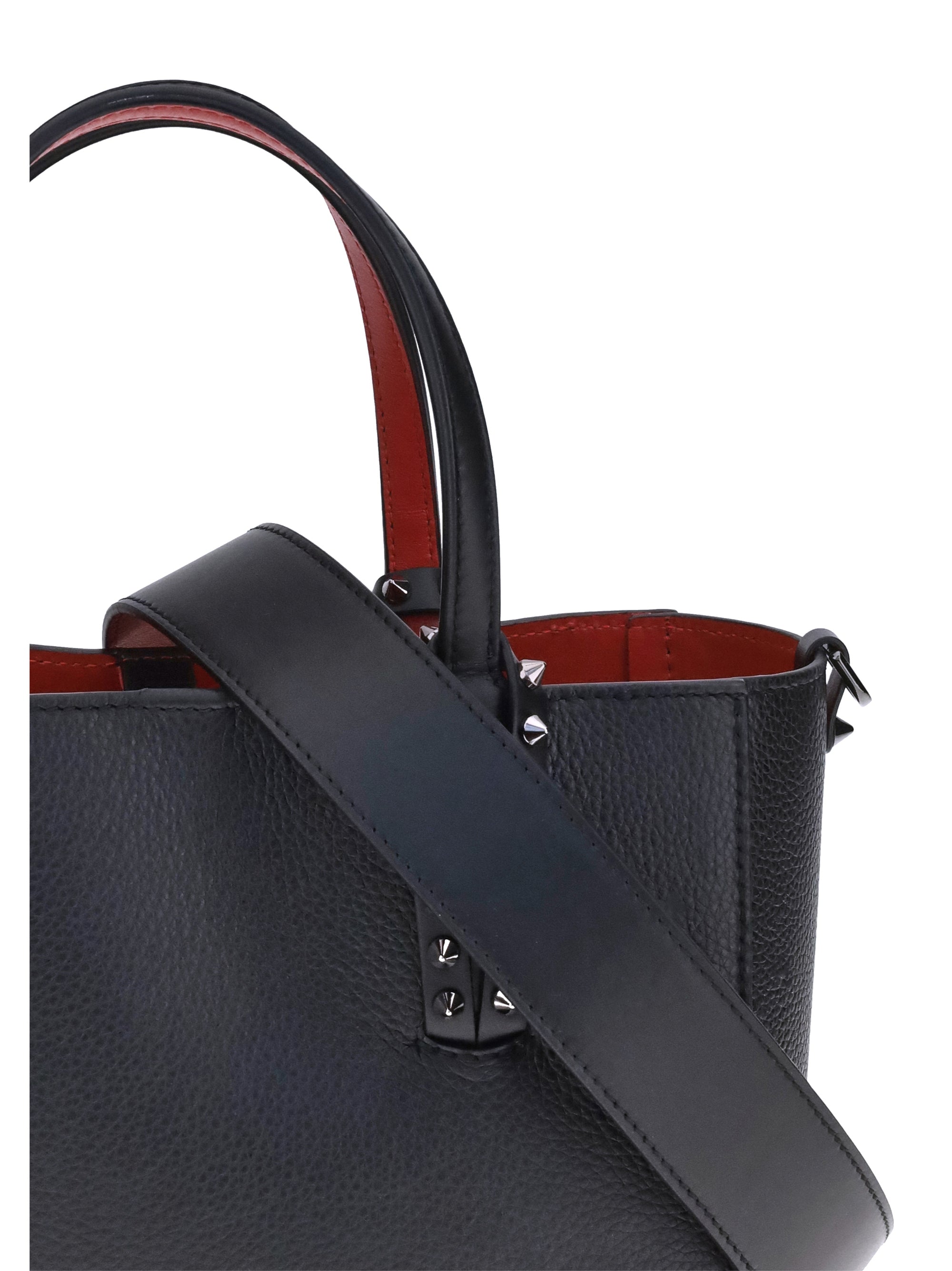 leather tote bag with spikes
