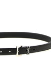 the saint laurent cassandre thin belt in fine smooth calf leather defines the si