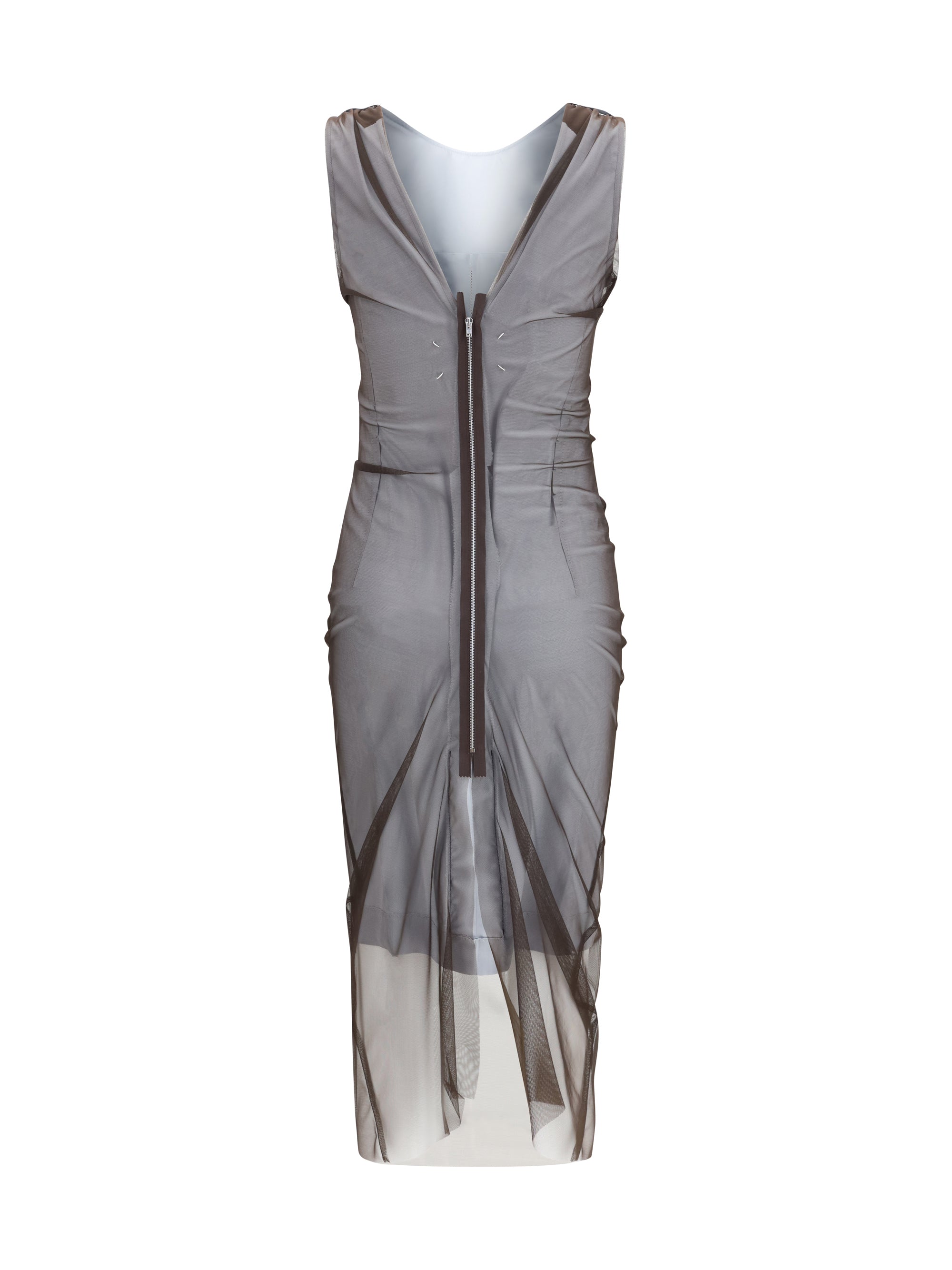 semi-sheer midi dress