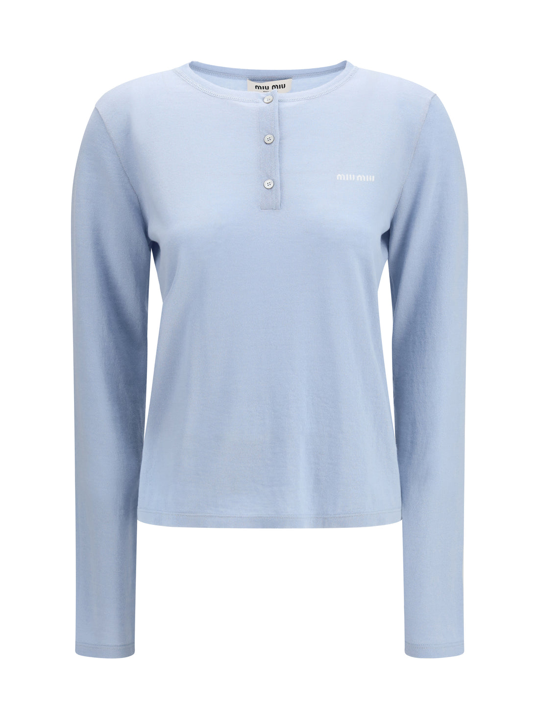 MIU MIU 40 cashmere henley t-shirt 