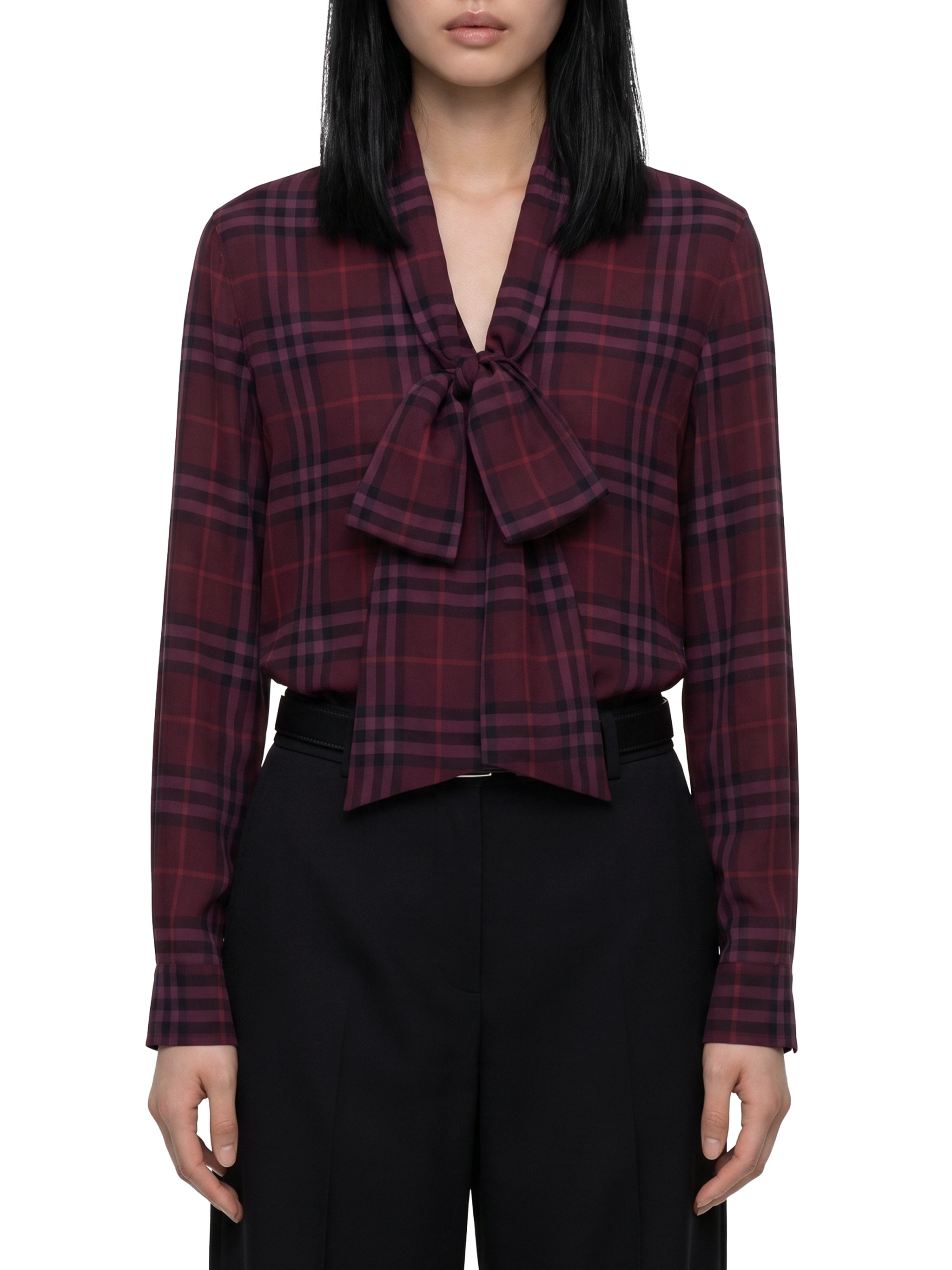 rhiannon check shirt with scarf